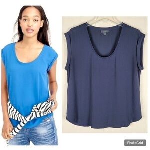 J. Crew Women's Short Sleeve Top in Blue